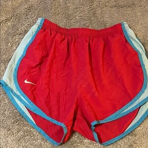 Nike Red Shorts with Blue Accents